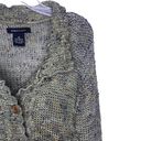 BCBGMAXAZRIA  Olive Green Woven Cardigan Sweater Long Length Size Medium Women's Photo 7