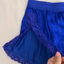 Free People Satin Intimacy Royal Blue Shorts Photo 2