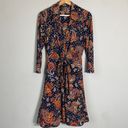 Tommy Hilfiger  Paisley Printed Tie-Waist Shirt Dress Women's Size 4 3/4 Sleeves Photo 6