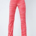 ZARA  Flare Knit Ribbed Pull On Knit Pants Red Size S Photo 9