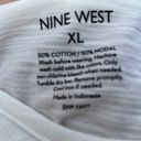 Nine West NWT  TANK TOP DRAWSTRINGS ON SIDE TO ADJAT LENGTH SIZE XL WHITE Photo 4