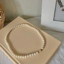 American Vintage Vintage “Ryver” Hidden Pearl Clasp Necklace 17.5” Baroque Ivory Cream Classic Photo 7