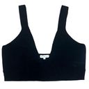 Good American  Womens Plus Size 6 US 2X Sweater Bralet Black Ribbed Plunge NWT Photo 0