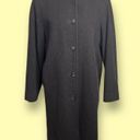 Jones New York Vintage 90s  Gray Brown Wool Cashmere Long Hooded Jacket Sz Large Photo 2