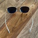 Ray-Ban  Square Aviator Sunglasses RB3557 9196/48 Gold Polarized Italy + Case Photo 3