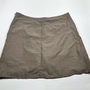 Patagonia Women’s Lined Zip Side Brown Skort Skirt Size 12 Outdoor Hiking Photo 4