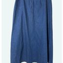 Talbots  Denim Midi Cotton Skirt Medium Wash Plus Size 16 Photo 1