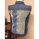 Nine West  Vintage America Boho Patched Denim Vest Photo 1