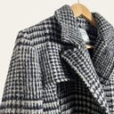 Cole Haan  Signature Houndstooth Plaid Wool Blend Belted Trench Coat Size 6 Photo 6