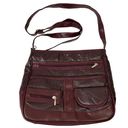 Source Unknown Purse with Lots of Pockets Dark‎ Maroon Medium Size Photo 0