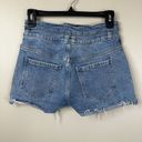 Frame  Shorts Womens 26 Double-Button Denim Jean Caye Wash Raw Hem Photo 4