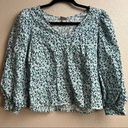 A New Day  Green Floral Blouse Photo 0