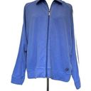 Oleg Cassini Cassini by  Track Womens Jacket Full Zip Stripe Arms Blue White Photo 0