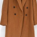 Vince  Brushed Wool Double Breasted Coat Mid Length in Camel Brown Size M Photo 6