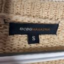 BCBGMAXAZRIA  tape knit sweater cardigan with crochet borders size S Photo 6