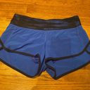 Lululemon Blue Speed Up Shorts Photo 0