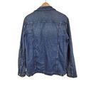 Lee  Jeans Women's Denim Med Blue Distressed Trucker Jacket 90s Y2K Sz Med Photo 4