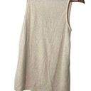 Poof  Ribbed Lace Up Tank Top Beige Small Photo 4