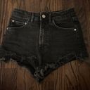 ZARA  Black Jean Shorts Photo 0