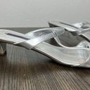 Ralph Lauren Collection Purple Label Silver Open For Sandals Kitten Heel Size 10 Photo 0