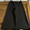 Topshop  Womens Black Cropped Wide Leg Capri Lace Up Palazzo Pant sz 6 Pirate Photo 20