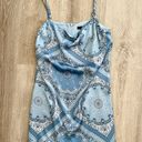 Forever 21 blue paisley print silky dress size M. Photo 8