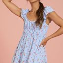 Altar'd State Altar’d State Blue Floral Beth Mini Dress Size Small Photo 4