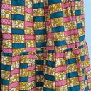 Krass&co The OULA  Vibrant Abstract Tiered Cotton Midi Skirt Women's Large Photo 4