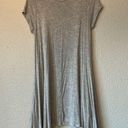 Acting Pro Grey Short Sleeve V neck tunic Top Photo 4