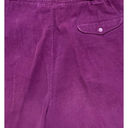 Bermuda Vintage 90s High Waisted Purple Corduroy Pleated  Shorts - Women's  - 10 Photo 4