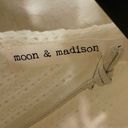 The Moon  & Madison Women's Striped Distressed‎ V-Neck Pullover Sweater Size XS Photo 3