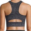 AllFenix Python Snake Print Cut Out Back Sports Bra | Grey/Black | Small Photo 1