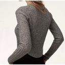 Babaton Aritzia |  Nathaniel Black Ribbed Cropped Wool Blend Sweater Size Small Photo 3