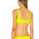 PilyQ  Swim Bralette Neon Yellow Bikini Top MEDIUM Ring Side Sporty Modest NEW Photo 6