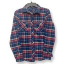 Kuhl Womens Button Up Shirt Blue Red Plaid Long Sleeve Cuff Collar Pocket XS Photo 0