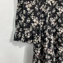 ALLSAINTS Sora Nevin Black Floral 100% Silk Tie Waist Long Sleeve Dress Size 2 Photo 1