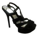 Bebe  PLATFORM STILETTO HEELS SUEDE LEATHER STRAPY OPEN TOE CAGE SHOES 7.5 Photo 1