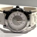 Juicy Couture  White Rubber Band Crystal Encrusted Dial Watch Photo 1