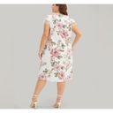 Bloomchic Size 26 • 4x •  • Floral Pocket Keyhole Lace Cap Sleeve Flutter Dress Photo 2