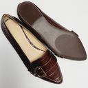 Ann Taylor  Factory brown croco pointed toe flats size 6 Photo 3