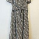 Calvin Klein  Dress Black & White Embroidery Ditsy Print Vintage-y Midi Sz 4 NWT Photo 0