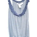 Max Studio S  Striped Sleeveless Floral Formal Tank Top Shirt Summer Summertime Photo 0