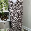 Loft 🎉  Outlet V neck Maxi Dress Deep Purple and Ivory Sleeveless Size LP Photo 7