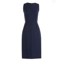 J.Crew  Sleeveless Sheath Dress Blue Bi Stretch Cotton Business Casual Knee 4 Photo 3