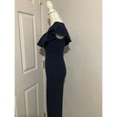 Lulus Last Forever Navy Blue One Shoulder Ruffle Maxi Dress XS Photo 3