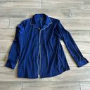 INC  women’s button front shirt in navy Photo 0