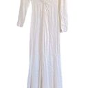 Reformation  Gatsby Dress Long Sleeve Gown in Ivory, Size 0, NWT Photo 2