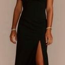 My Michelle Vintage Feather Velvet Black Dress Photo 0