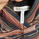 BCBGeneration  Multicolored Striped Spaghetti Strap Dress V Neck New Size 4 Photo 8