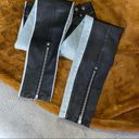 Alexander Wang  Snap-Detailed Leather and Denim Skinny Pants Photo 9